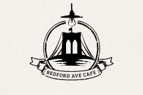 ブルックリンスタイルに溶け込む、Bedford Ave Cafeのロゴデザイン