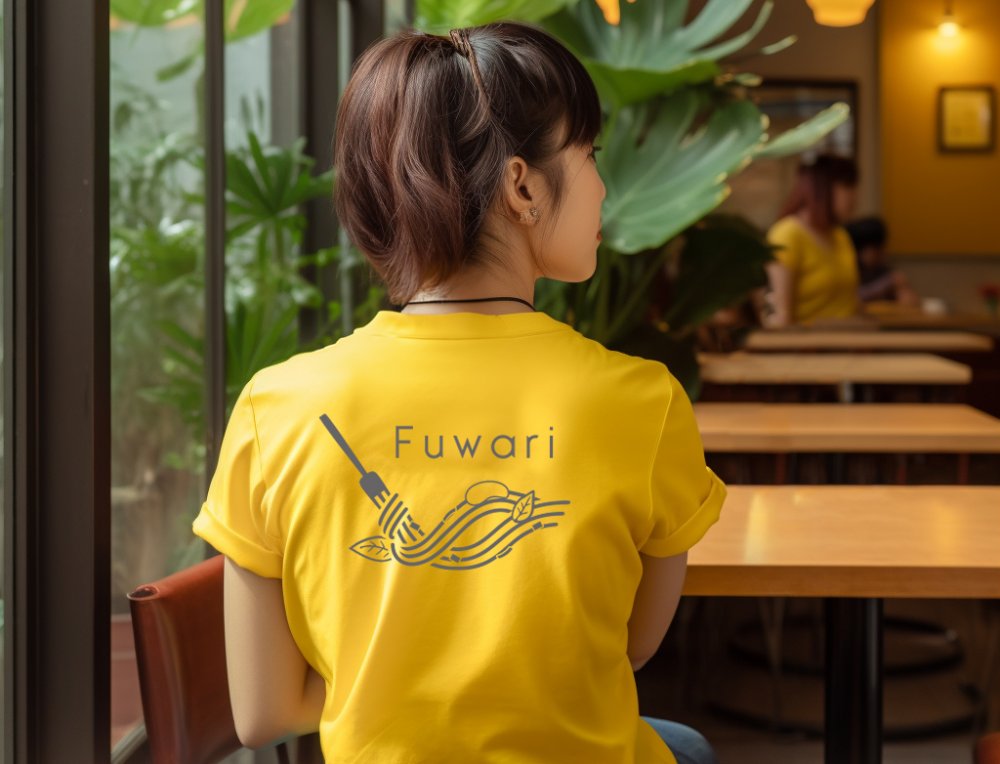 混ぜパスタ専門店FuwariのスタッフTシャツデザインが魅力的です！ 写真