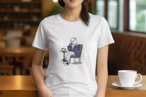 かわいい線画イラストを活用したTシャツデザイン 写真2